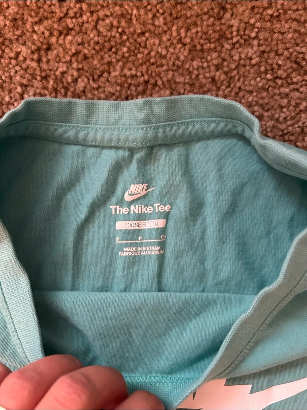 Nike Blue Logo Crop T-Shirt